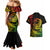 Polynesian Plumeria Couples Matching Mermaid Dress And Hawaiian Shirt Ride The Waves - Reggae LT7 - Wonder Print Shop