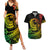 Polynesian Plumeria Couples Matching Summer Maxi Dress and Hawaiian Shirt Ride The Waves - Reggae LT7 - Wonder Print Shop
