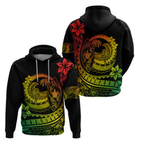 Polynesian Plumeria Hoodie Ride The Waves - Reggae - Wonder Print Shop