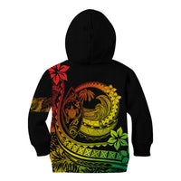 Polynesian Plumeria Kid Hoodie Ride The Waves - Reggae - Wonder Print Shop