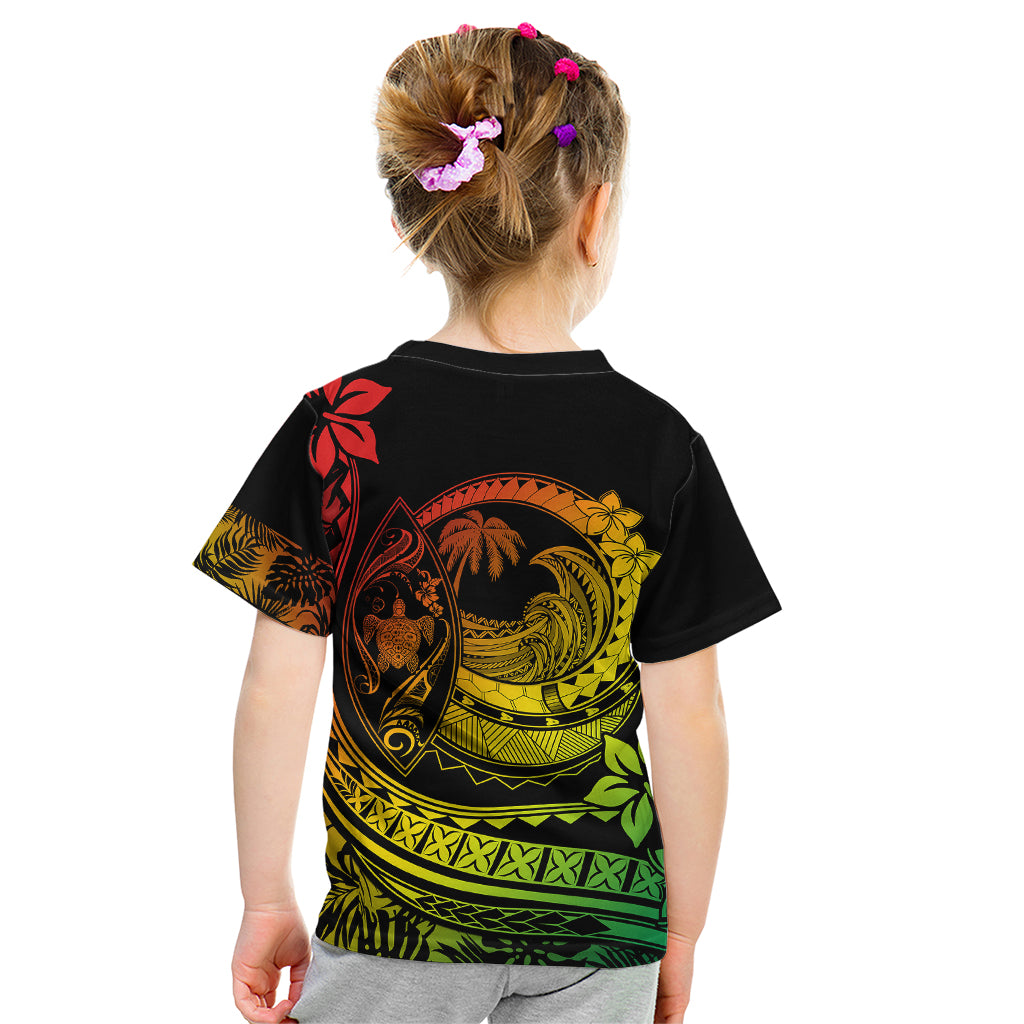 Polynesian Plumeria Kid T Shirt Ride The Waves - Reggae - Wonder Print Shop
