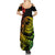 Polynesian Plumeria Summer Maxi Dress Ride The Waves - Reggae - Wonder Print Shop