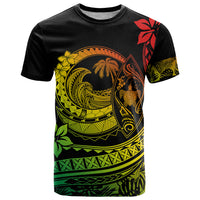 Polynesian Plumeria T Shirt Ride The Waves - Reggae - Wonder Print Shop