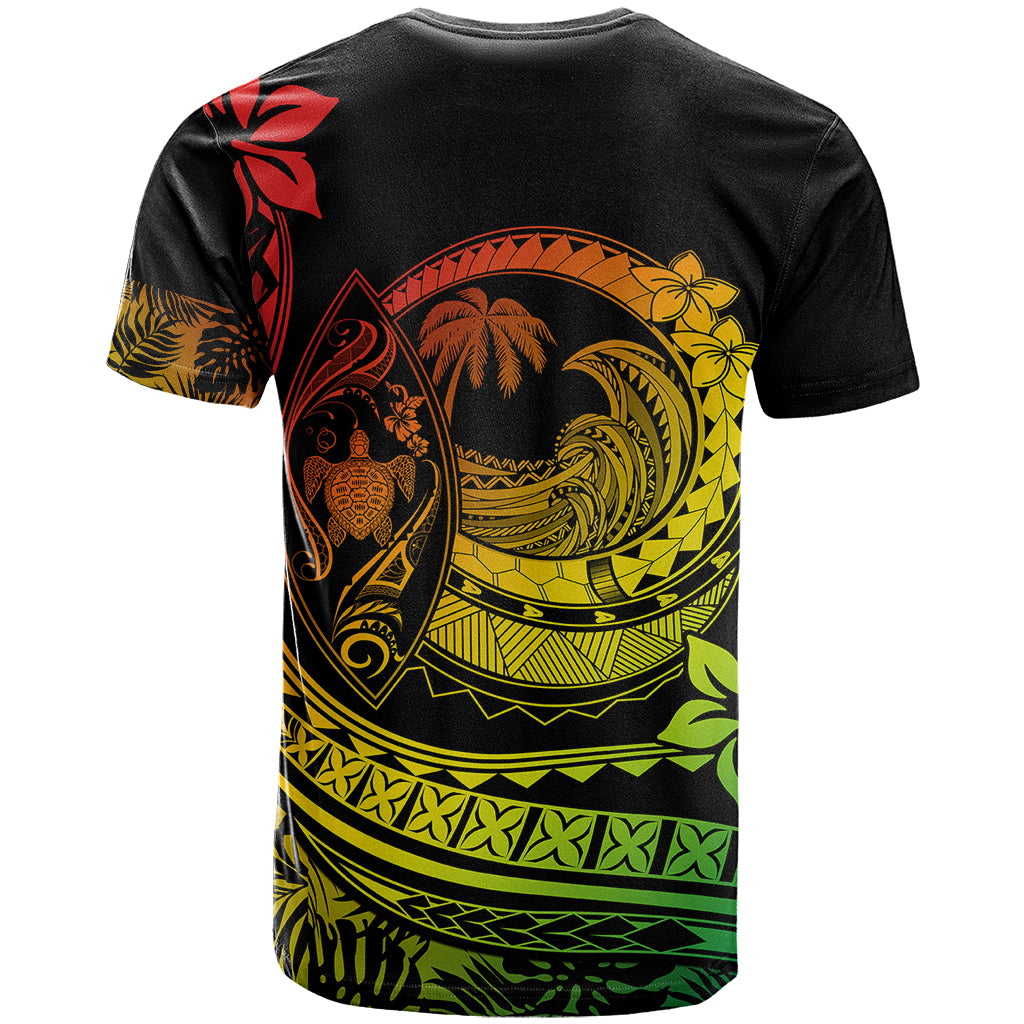 Polynesian Plumeria T Shirt Ride The Waves - Reggae - Wonder Print Shop