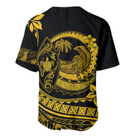 Polynesian Plumeria Baseball Jersey Ride The Waves - Yellow LT7 - Wonder Print Shop