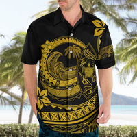 Polynesian Plumeria Hawaiian Shirt Ride The Waves - Yellow - Wonder Print Shop