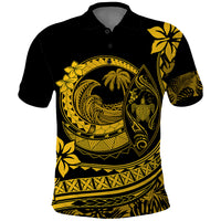 Polynesian Plumeria Polo Shirt Ride The Waves - Yellow - Wonder Print Shop