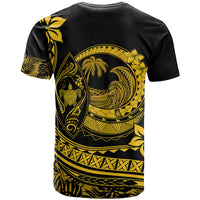 Polynesian Plumeria T Shirt Ride The Waves - Yellow - Wonder Print Shop