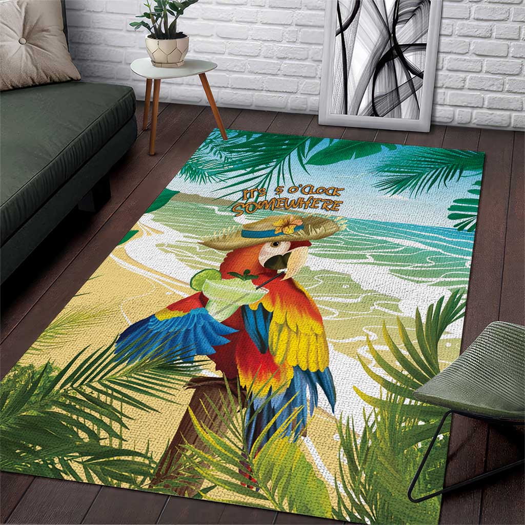 Aloha Hawaii It's 5 o'clock Somewhere Area Rug - Wonder Print Shop