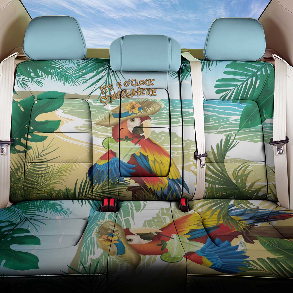 Aloha Hawaii It's 5 o'clock Somewhere Back Car Seat Cover - Wonder Print Shop