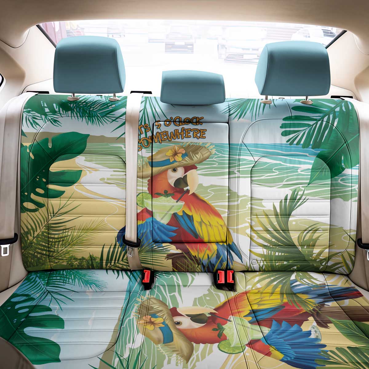 Aloha Hawaii It's 5 o'clock Somewhere Back Car Seat Cover - Wonder Print Shop