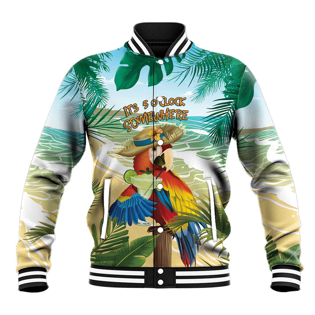 Aloha Hawaii It's 5 o'clock Somewhere Baseball Jacket - Wonder Print Shop