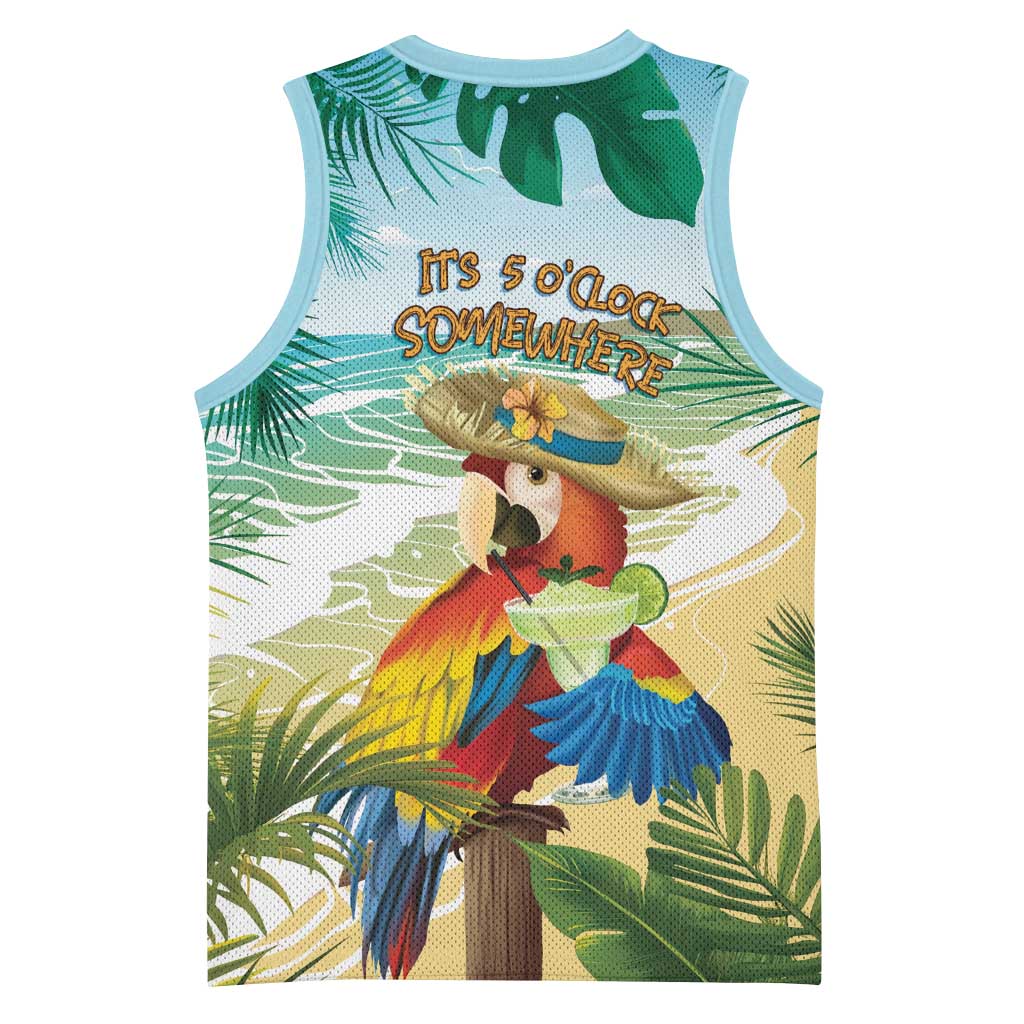 Aloha Hawaii It's 5 o'clock Somewhere Basketball Jersey - Wonder Print Shop