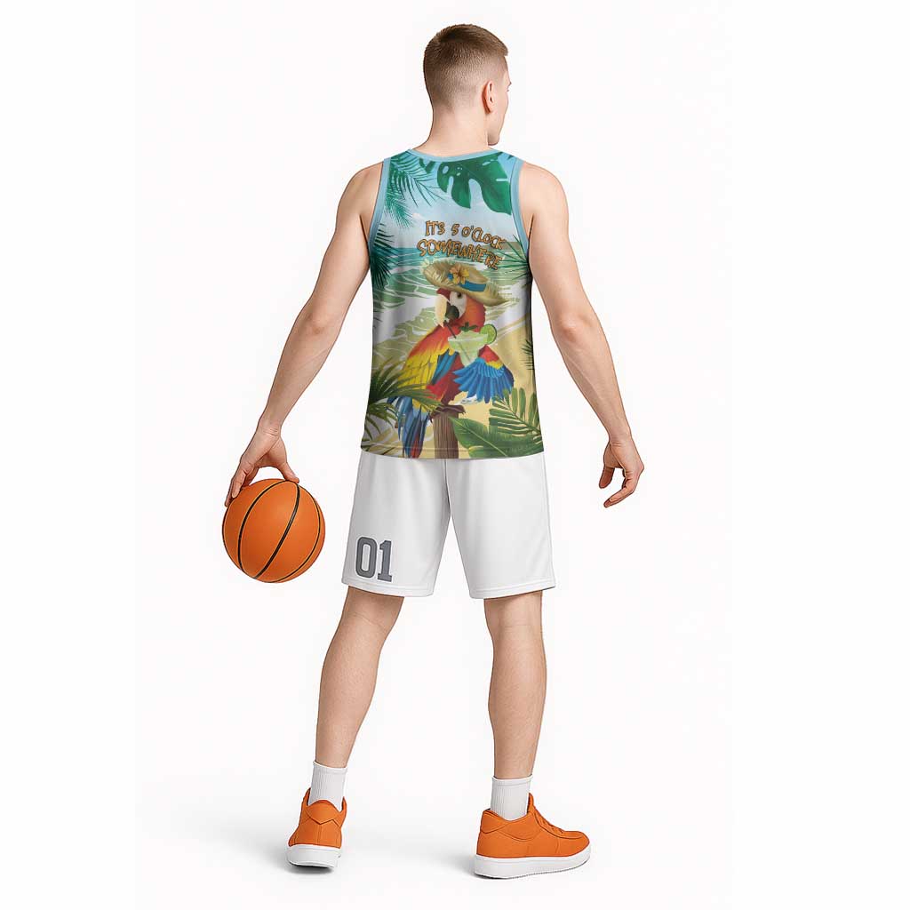 Aloha Hawaii It's 5 o'clock Somewhere Basketball Jersey - Wonder Print Shop