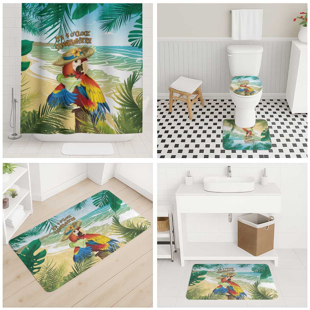 Aloha Hawaii It's 5 o'clock Somewhere Bathroom Set - Wonder Print Shop