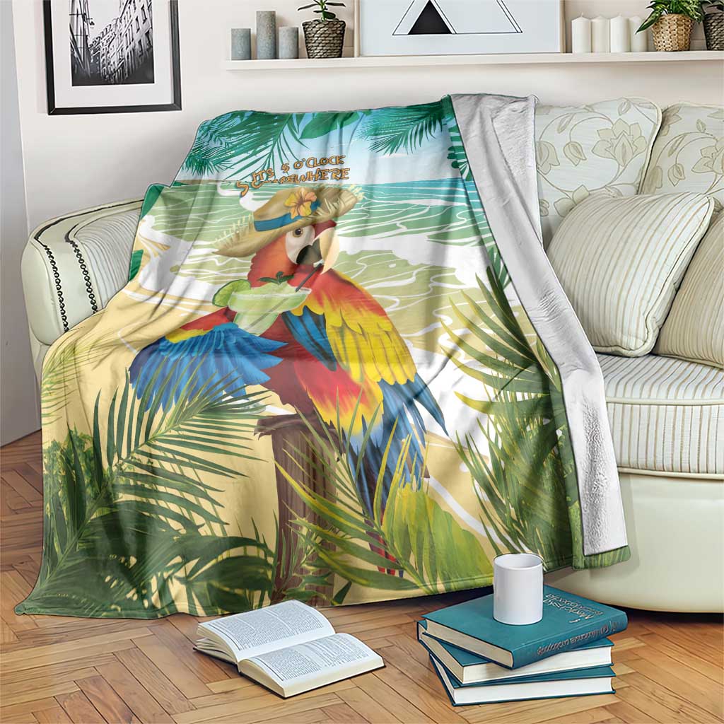 Aloha Hawaii It's 5 o'clock Somewhere Blanket - Wonder Print Shop