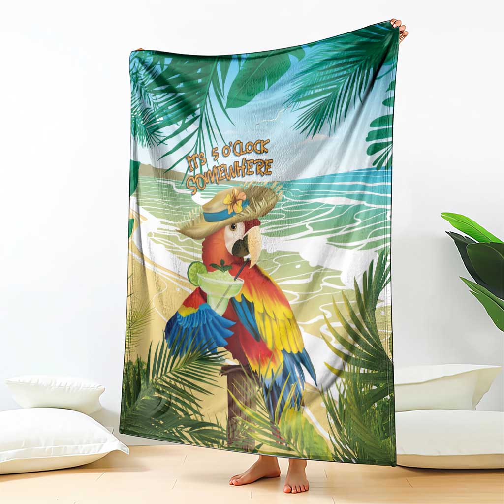 Aloha Hawaii It's 5 o'clock Somewhere Blanket - Wonder Print Shop
