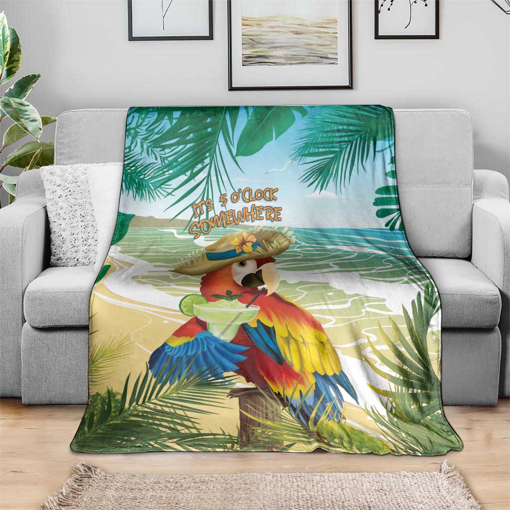 Aloha Hawaii It's 5 o'clock Somewhere Blanket - Wonder Print Shop