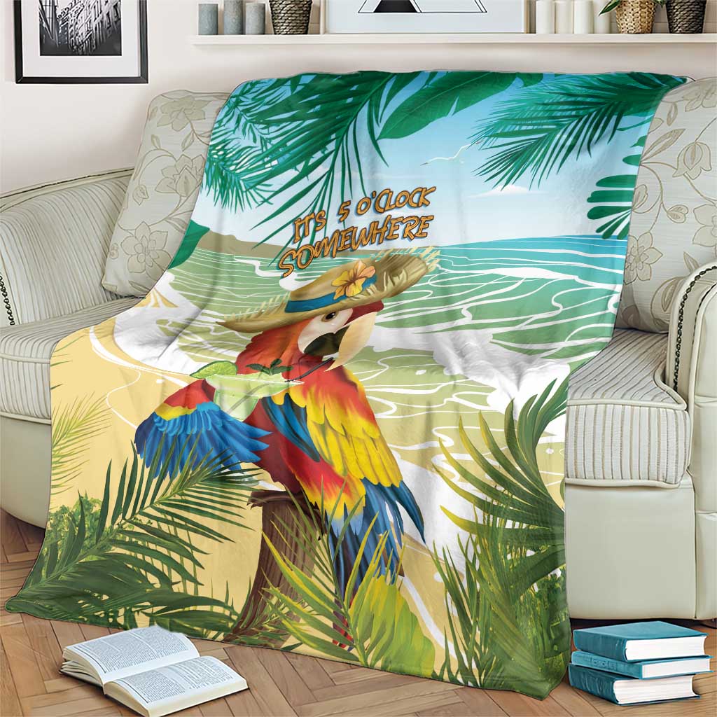 Aloha Hawaii It's 5 o'clock Somewhere Blanket - Wonder Print Shop