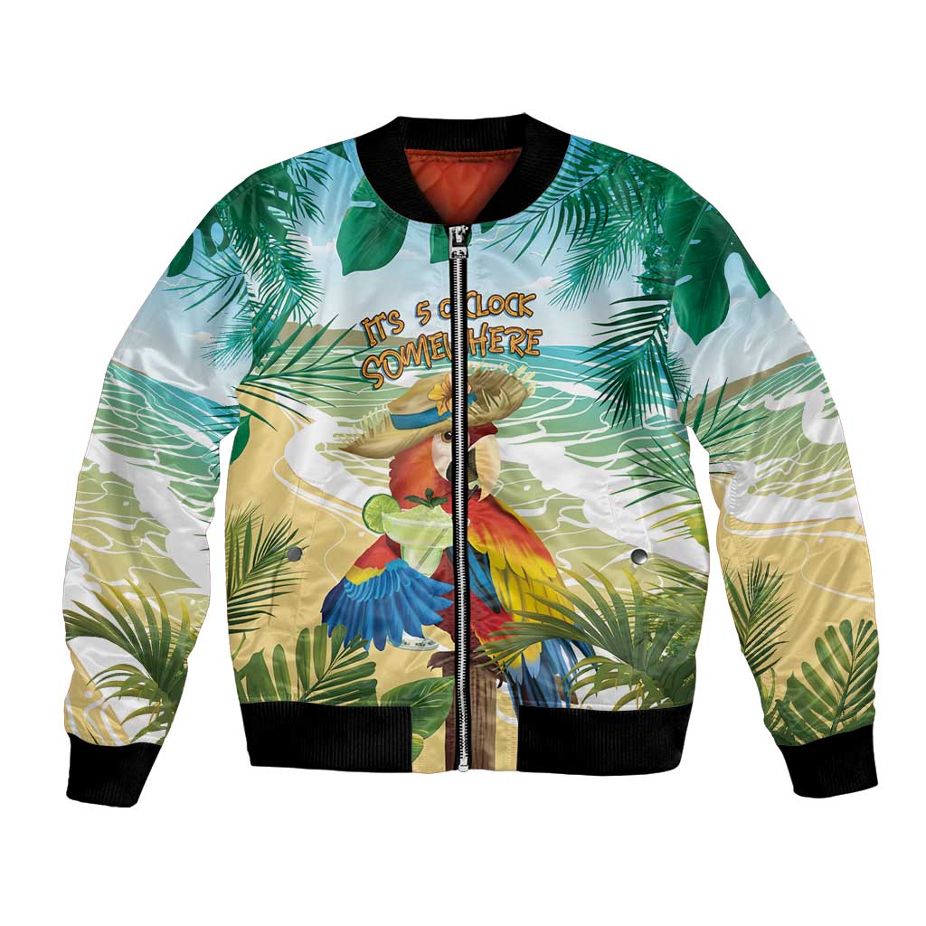 Aloha Hawaii It's 5 o'clock Somewhere Bomber Jacket - Wonder Print Shop