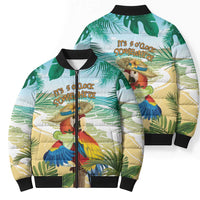 Aloha Hawaii It's 5 o'clock Somewhere Bomber Puffer Jacket - Wonder Print Shop
