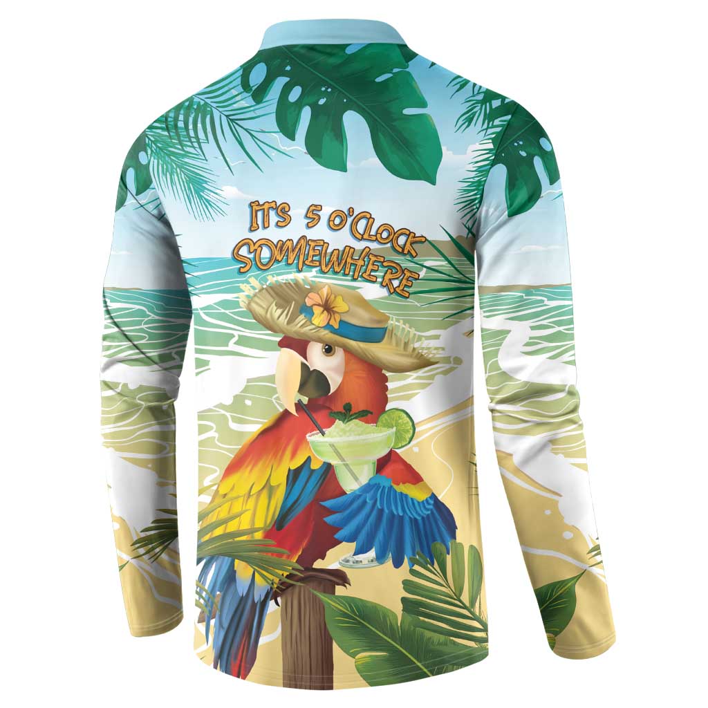 Aloha Hawaii It's 5 o'clock Somewhere Button Sweatshirt - Wonder Print Shop