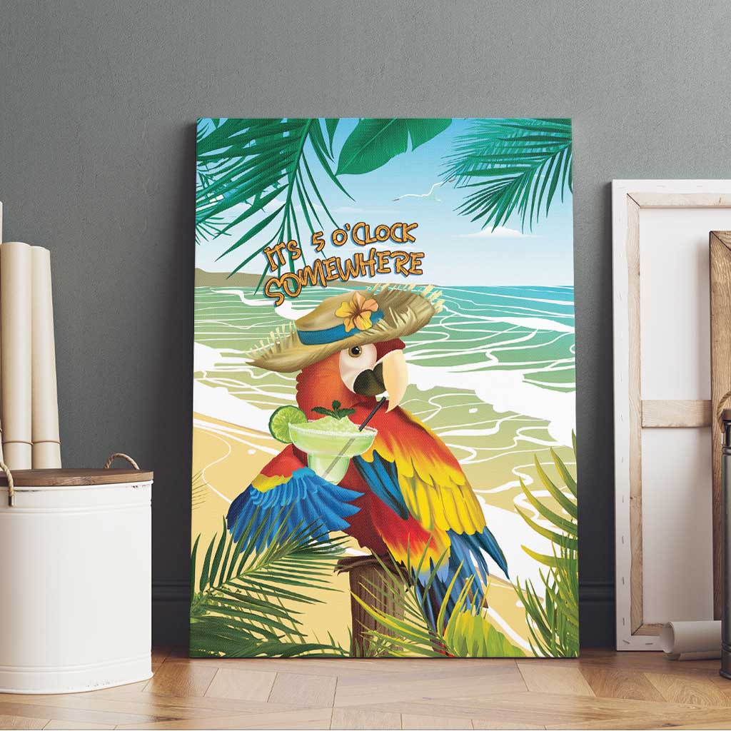 Aloha Hawaii It's 5 o'clock Somewhere Canvas Wall Art - Wonder Print Shop