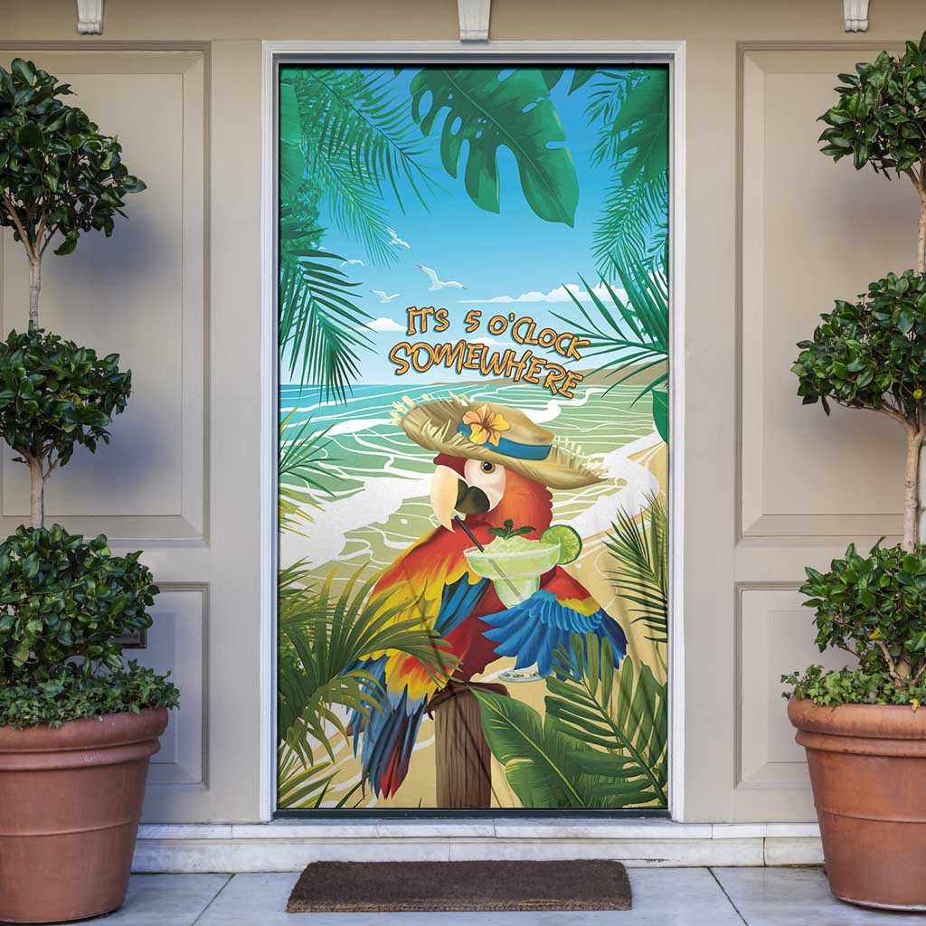 Aloha Hawaii It's 5 o'clock Somewhere Door Cover - Wonder Print Shop