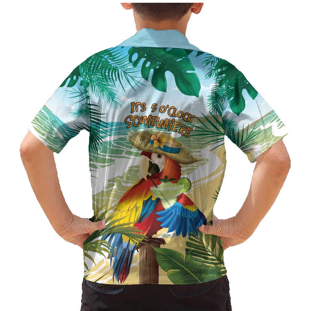 Aloha Hawaii It's 5 o'clock Somewhere Family Matching Mermaid Dress and Hawaiian Shirt - Wonder Print Shop