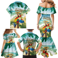 Aloha Hawaii It's 5 o'clock Somewhere Family Matching Mermaid Dress and Hawaiian Shirt - Wonder Print Shop