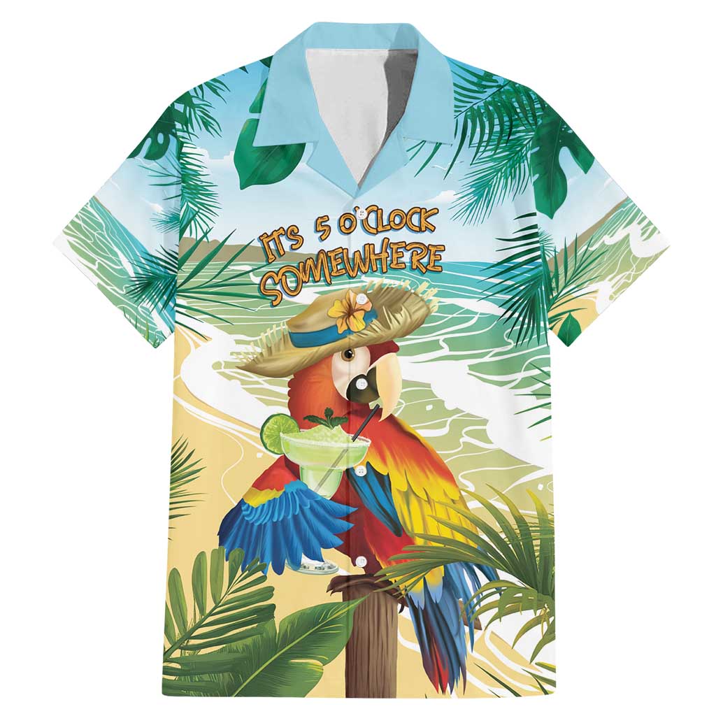 Aloha Hawaii It's 5 o'clock Somewhere Family Matching Mermaid Dress and Hawaiian Shirt - Wonder Print Shop
