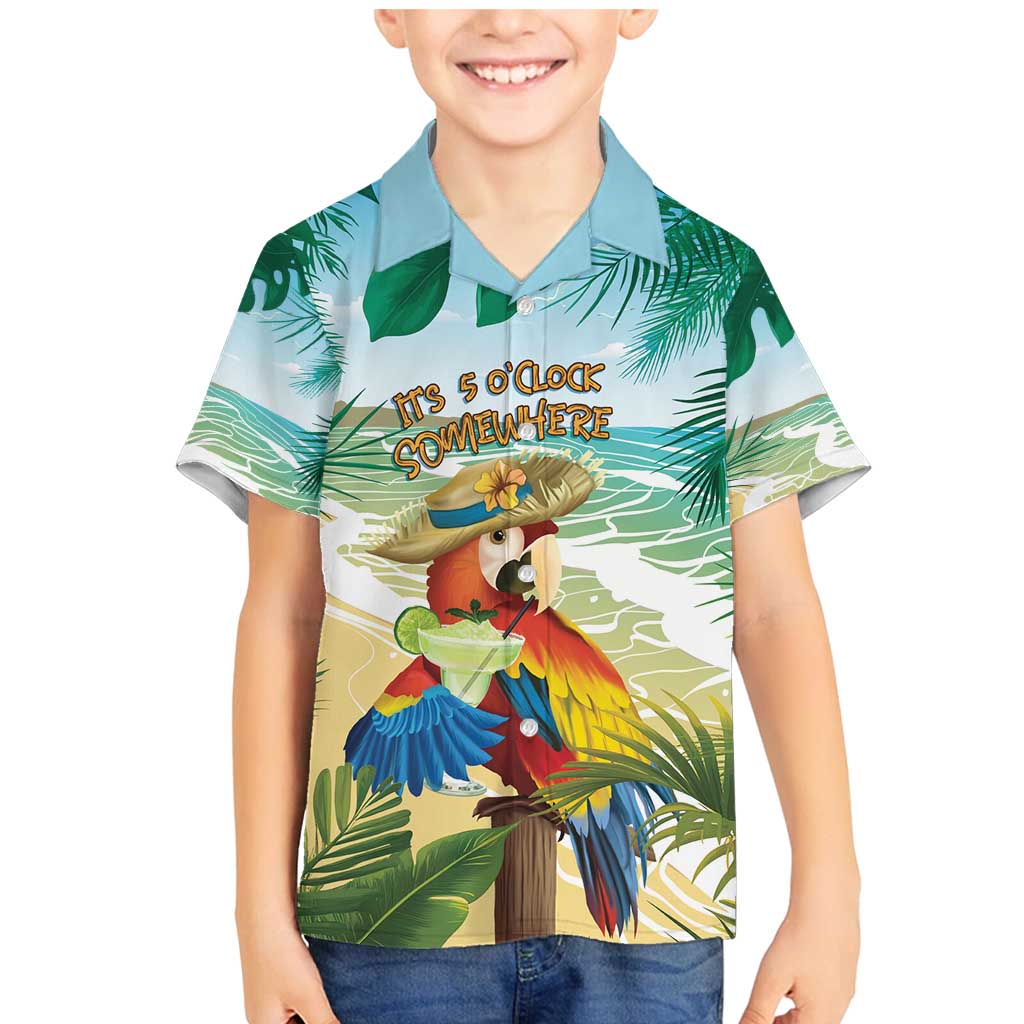 Aloha Hawaii It's 5 o'clock Somewhere Family Matching Mermaid Dress and Hawaiian Shirt - Wonder Print Shop
