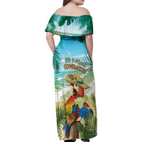Aloha Hawaii It's 5 o'clock Somewhere Family Matching Off Shoulder Maxi Dress and Hawaiian Shirt - Wonder Print Shop
