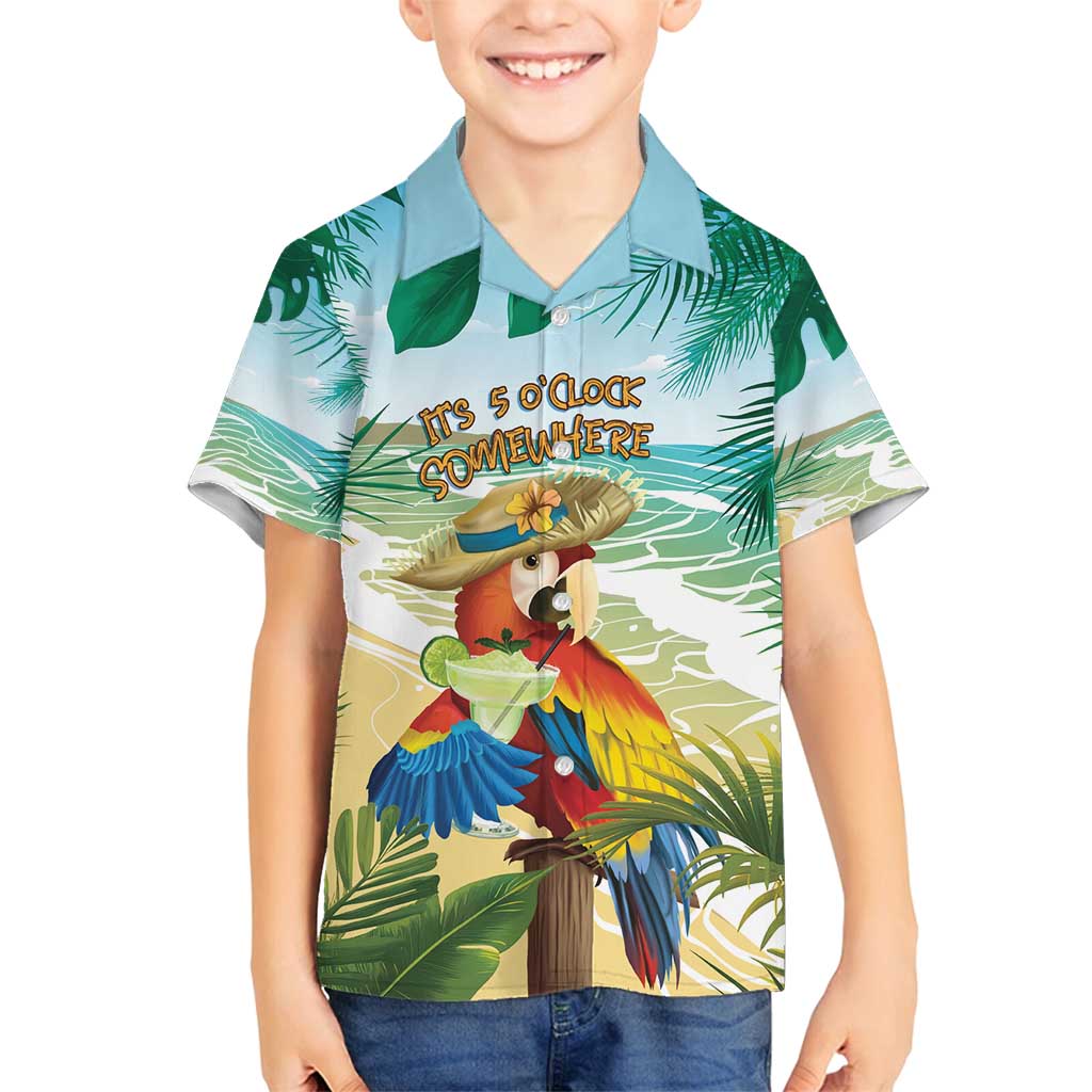 Aloha Hawaii It's 5 o'clock Somewhere Family Matching Puletasi and Hawaiian Shirt - Wonder Print Shop