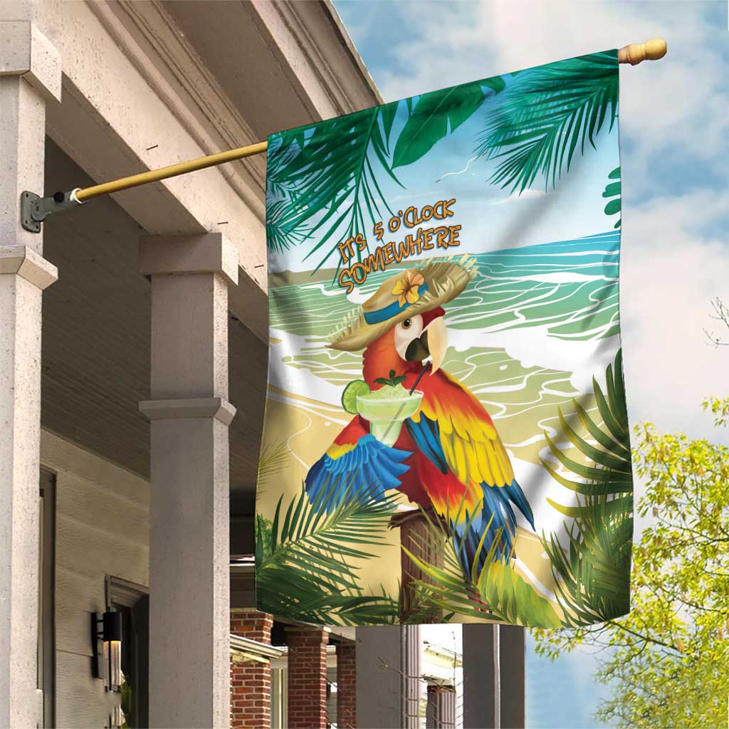 Aloha Hawaii It's 5 o'clock Somewhere Garden Flag - Wonder Print Shop