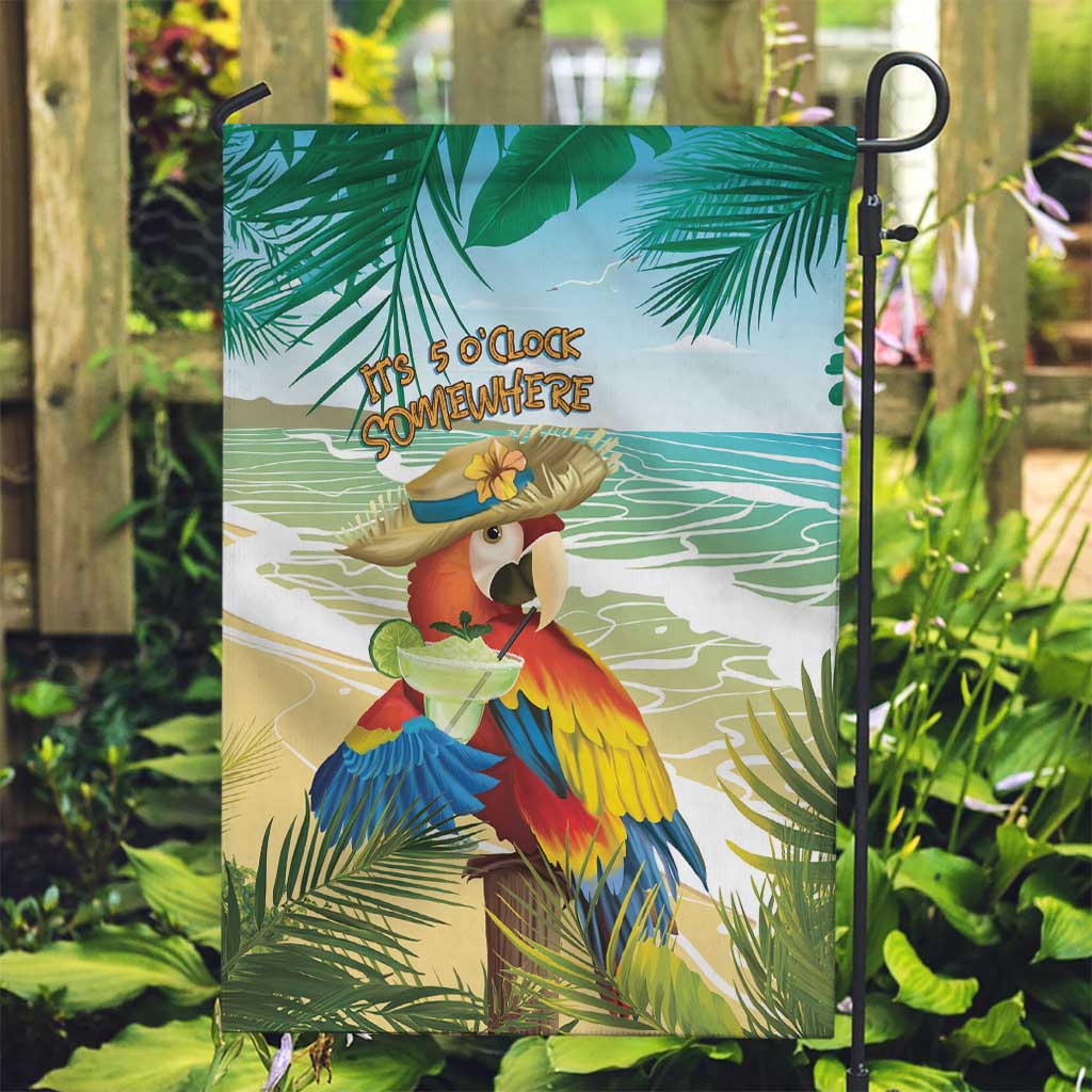 Aloha Hawaii It's 5 o'clock Somewhere Garden Flag - Wonder Print Shop