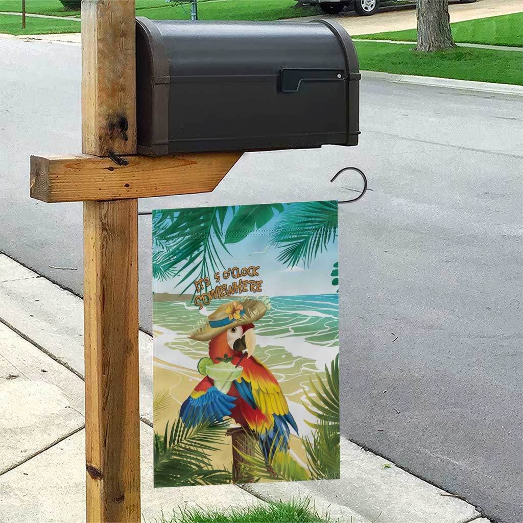 Aloha Hawaii It's 5 o'clock Somewhere Garden Flag - Wonder Print Shop