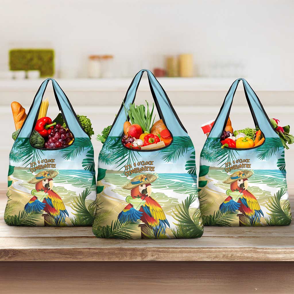 Aloha Hawaii It's 5 o'clock Somewhere Grocery Bag - Wonder Print Shop