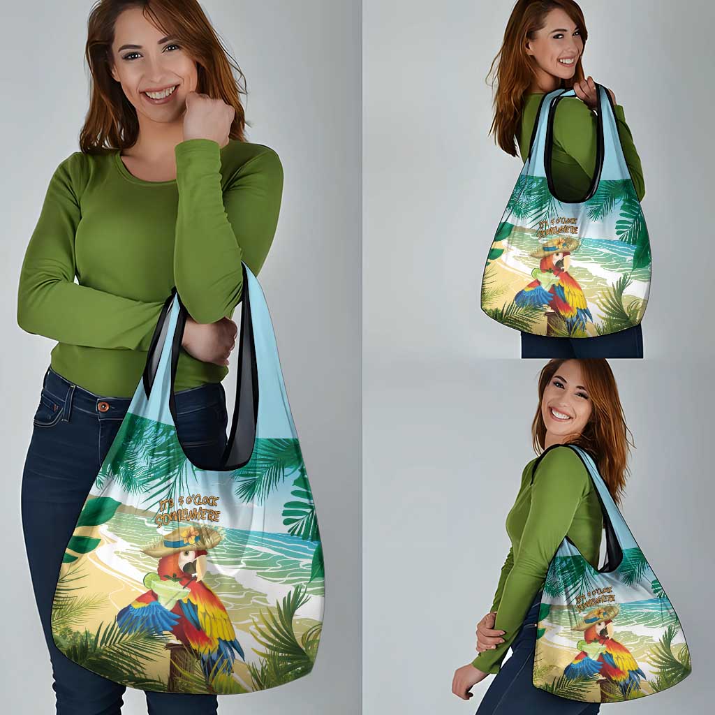 Aloha Hawaii It's 5 o'clock Somewhere Grocery Bag - Wonder Print Shop