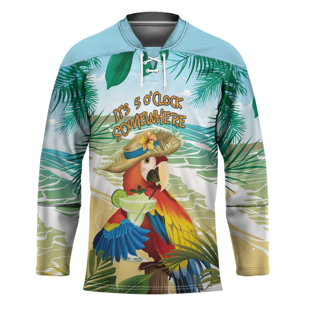 Aloha Hawaii It's 5 o'clock Somewhere Hockey Jersey - Wonder Print Shop