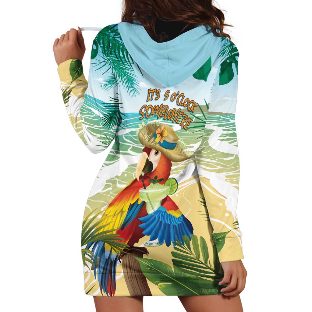 Aloha Hawaii It's 5 o'clock Somewhere Hoodie Dress - Wonder Print Shop