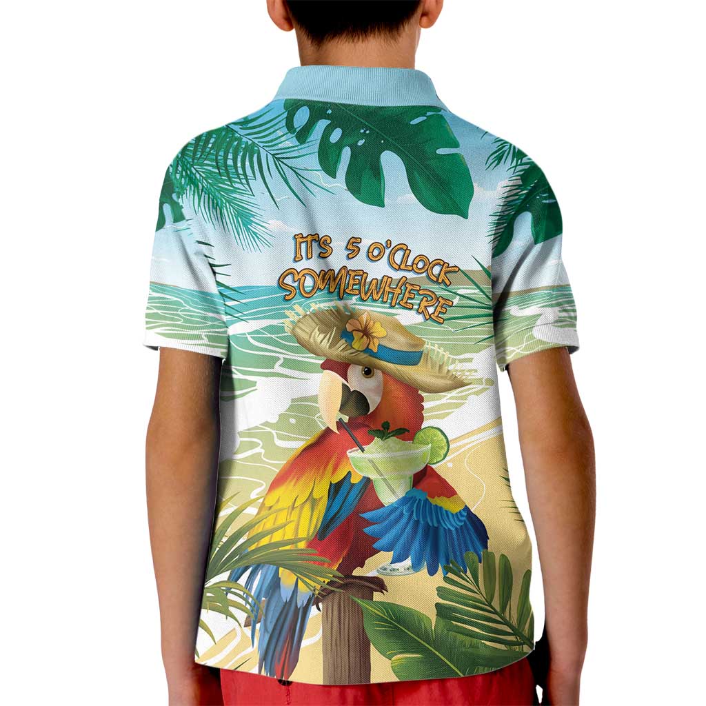 Aloha Hawaii It's 5 o'clock Somewhere Kid Polo Shirt - Wonder Print Shop