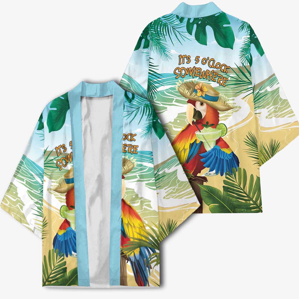 Aloha Hawaii It's 5 o'clock Somewhere Kimono - Wonder Print Shop