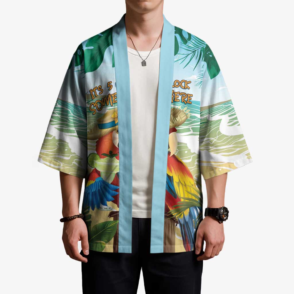 Aloha Hawaii It's 5 o'clock Somewhere Kimono - Wonder Print Shop