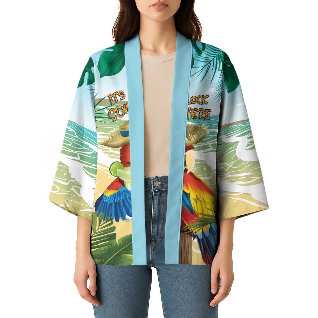 Aloha Hawaii It's 5 o'clock Somewhere Kimono - Wonder Print Shop