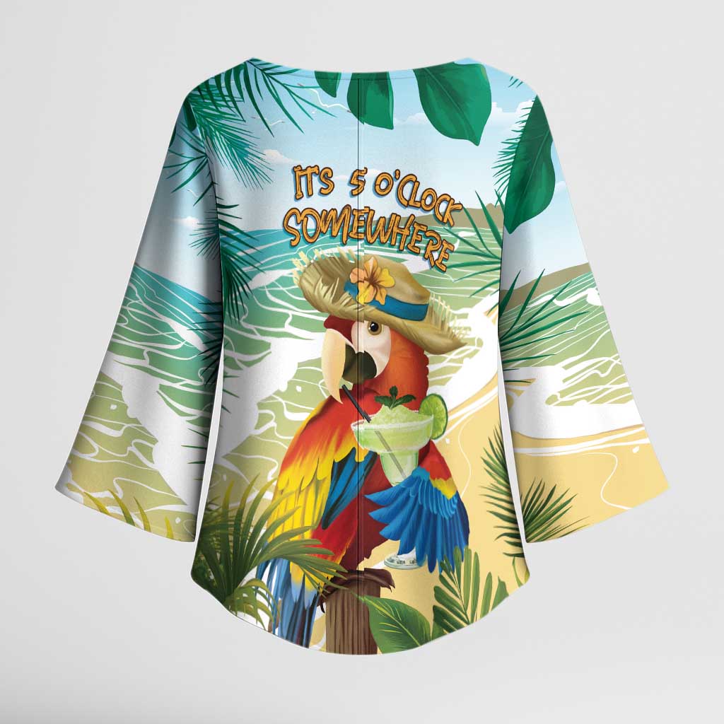 Aloha Hawaii It's 5 o'clock Somewhere Kimono Sleeve Blouse - Wonder Print Shop