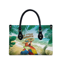 Aloha Hawaii It's 5 o'clock Somewhere Leather Bag - Wonder Print Shop
