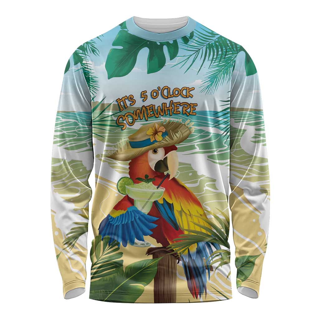Aloha Hawaii It's 5 o'clock Somewhere Long Sleeve Shirt - Wonder Print Shop