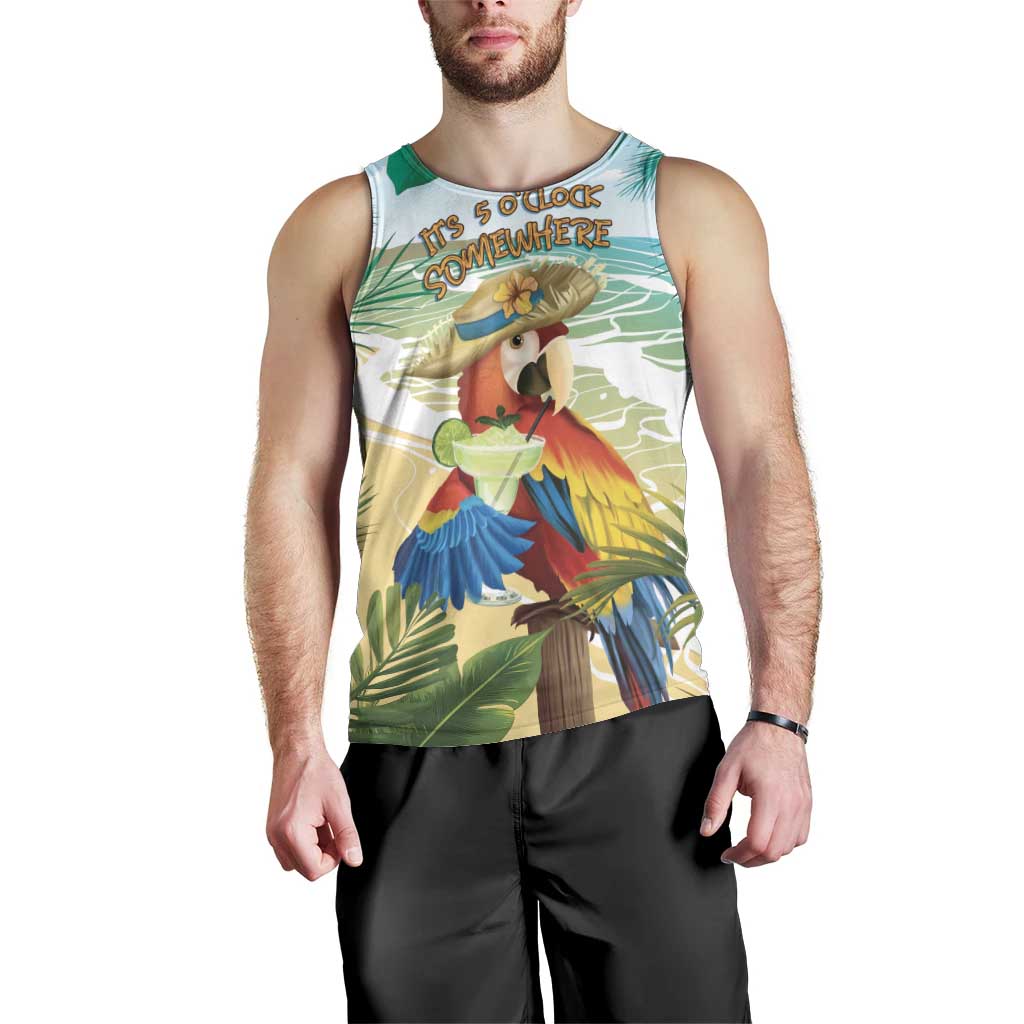 Aloha Hawaii It's 5 o'clock Somewhere Men Tank Top - Wonder Print Shop