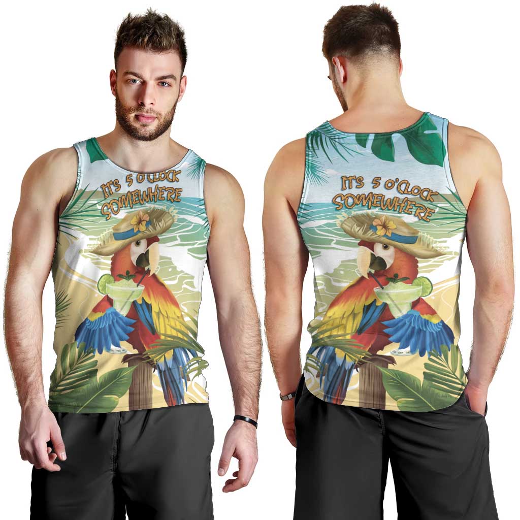 Aloha Hawaii It's 5 o'clock Somewhere Men Tank Top - Wonder Print Shop